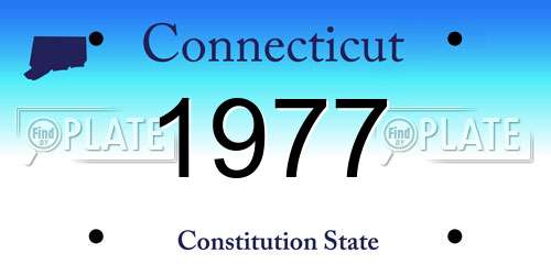 1977 Connecticut License Plate