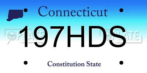 197HDS Connecticut License Plate