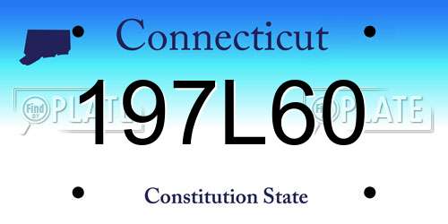 197L60 Connecticut License Plate