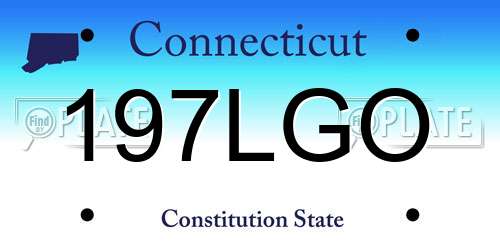 197LGO Connecticut License Plate