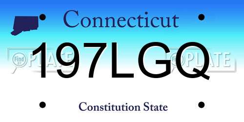 197LGQ Connecticut License Plate