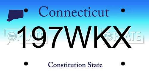 197WKX Connecticut License Plate