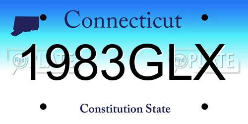 1983GLX Connecticut License Plate