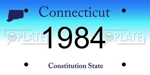 1984 Connecticut License Plate