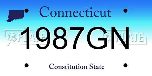 1987GN Connecticut License Plate