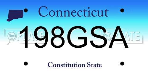 198GSA Connecticut License Plate