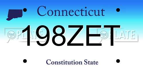 198ZET Connecticut License Plate