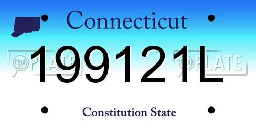 199121L Connecticut License Plate