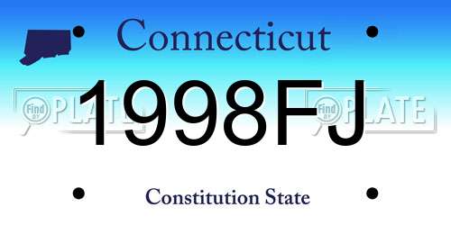 1998FJ Connecticut License Plate