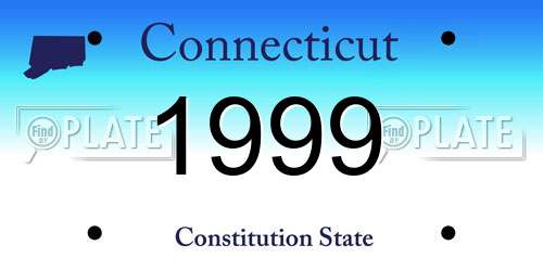 1999 Connecticut License Plate