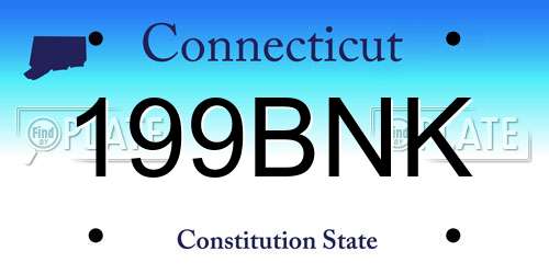 199BNK Connecticut License Plate