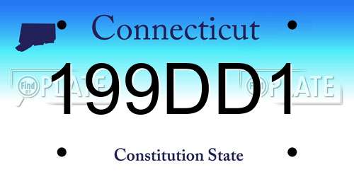 199DD1 Connecticut License Plate