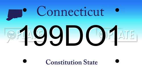 199DO1 Connecticut License Plate