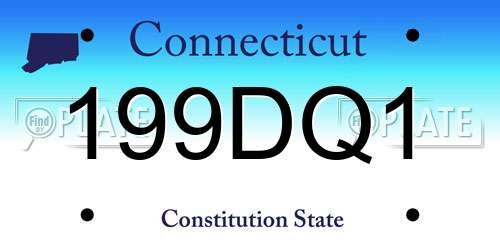 199DQ1 Connecticut License Plate