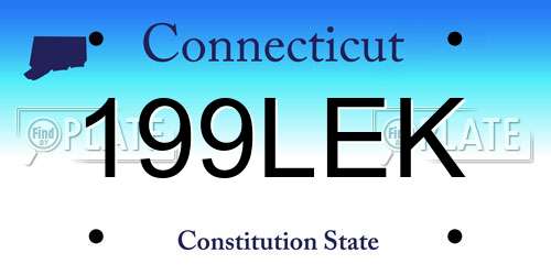 199LEK Connecticut License Plate