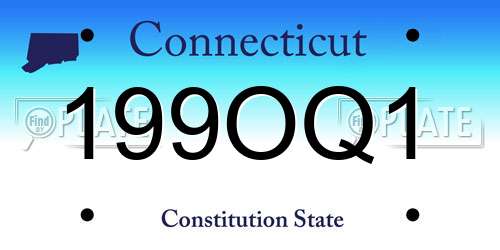 199OQ1 Connecticut License Plate
