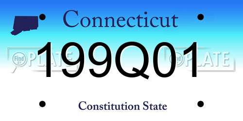 199Q01 Connecticut License Plate