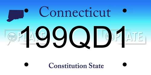 199QD1 Connecticut License Plate