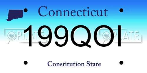 199QOI Connecticut License Plate