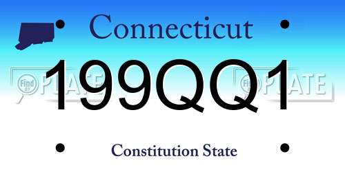 199QQ1 Connecticut License Plate
