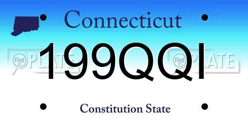 199QQI Connecticut License Plate