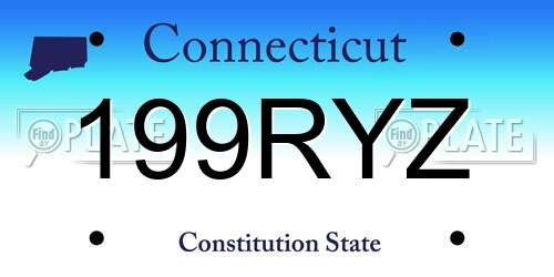 199RYZ Connecticut License Plate