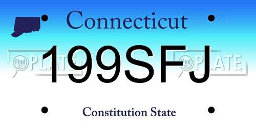 199SFJ Connecticut License Plate
