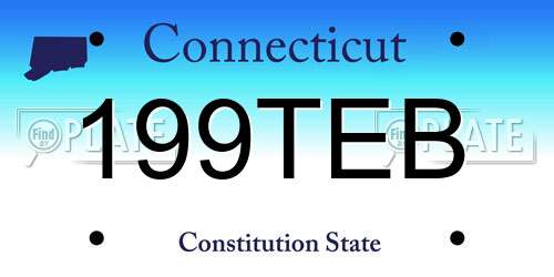 199TEB Connecticut License Plate