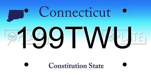 199TWU Connecticut License Plate