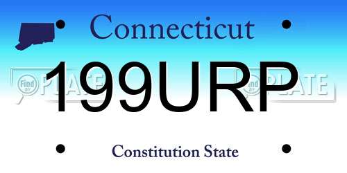 199URP Connecticut License Plate