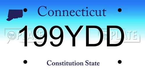 199YDD Connecticut License Plate