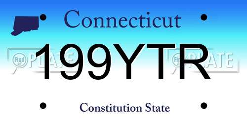 199YTR Connecticut License Plate