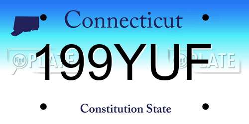 199YUF Connecticut License Plate