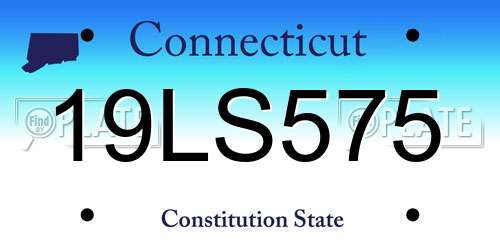 19LS575 Connecticut License Plate