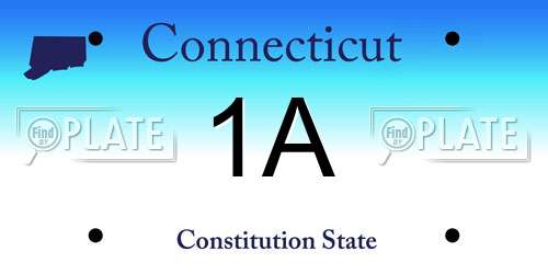1A Connecticut License Plate