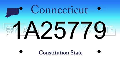 1A25779 Connecticut License Plate