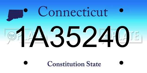 1A35240 Connecticut License Plate