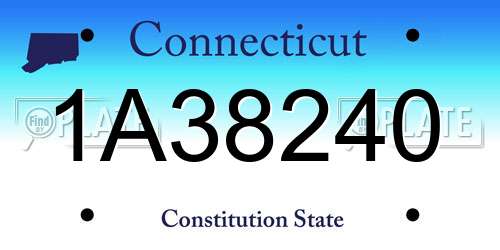 1A38240 Connecticut License Plate