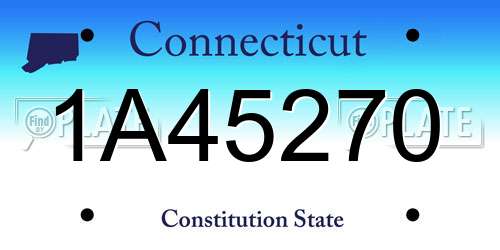 1A45270 Connecticut License Plate