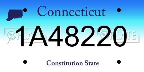 1A48220 Connecticut License Plate