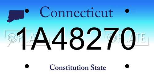 1A48270 Connecticut License Plate