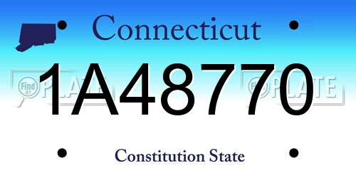 1A48770 Connecticut License Plate