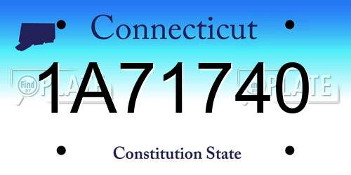 1A71740 Connecticut License Plate