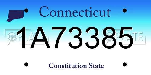 1A73385 Connecticut License Plate
