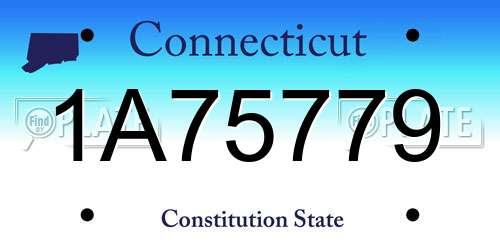 1A75779 Connecticut License Plate