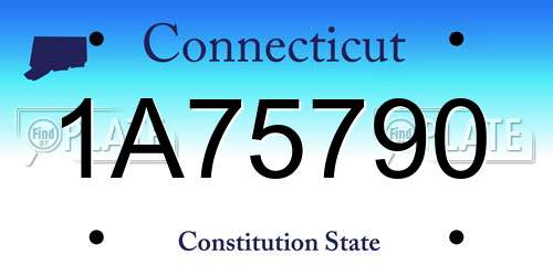 1A75790 Connecticut License Plate