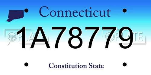 1A78779 Connecticut License Plate