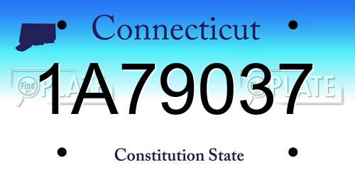 1A79037 Connecticut License Plate