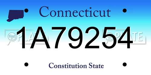 1A79254 Connecticut License Plate