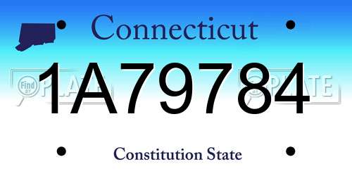 1A79784 Connecticut License Plate